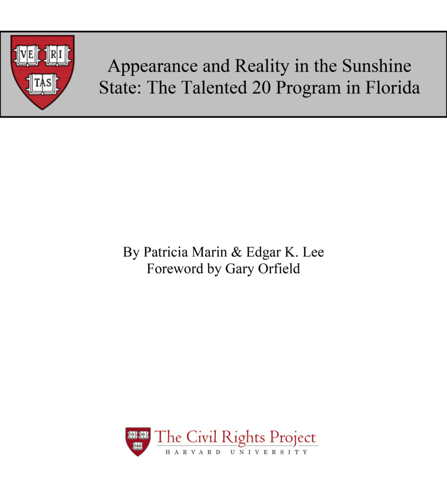 Appearance and Reality in the Sunshine State: The Talented 20 Program in Florida