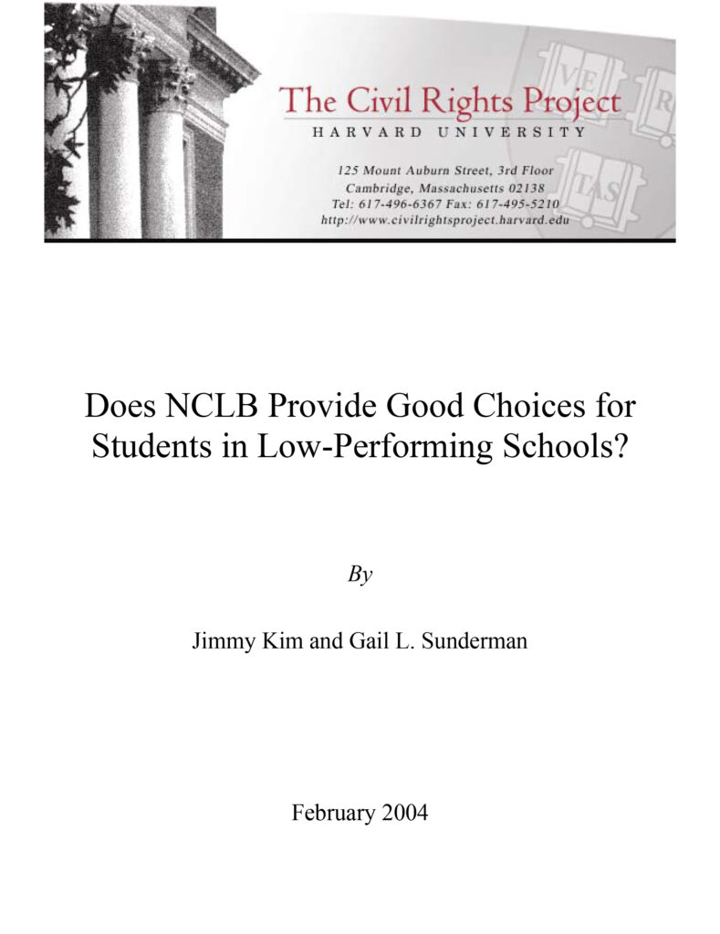 Does NCLB Provide Good Choices for Students in Low-Performing Schools?