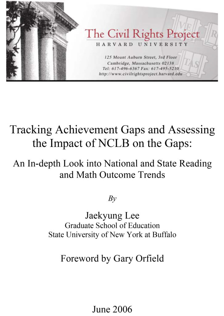 Tracking Achievement Gaps and Assessing the Impact of NCLB on the Gaps
