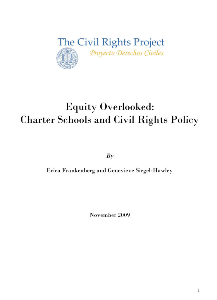 Equity Overlooked: Charter Schools and Civil Rights Policy