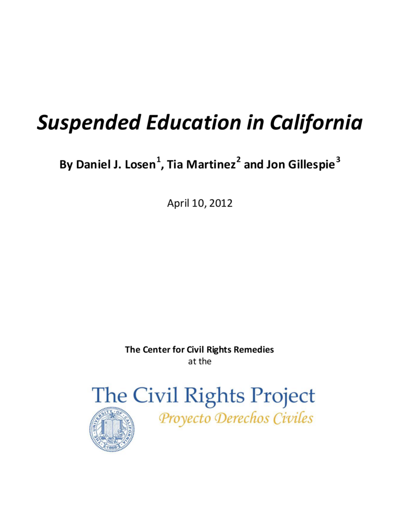 Suspended Education in California