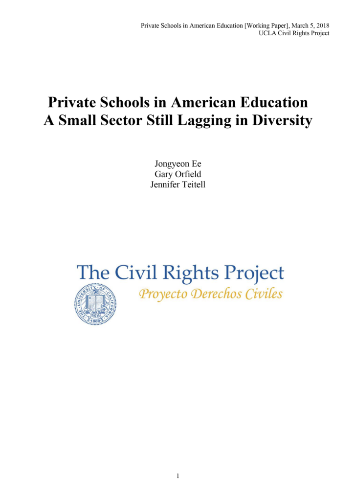 Private Schools in American Education: A Small Sector Still Lagging in Diversity