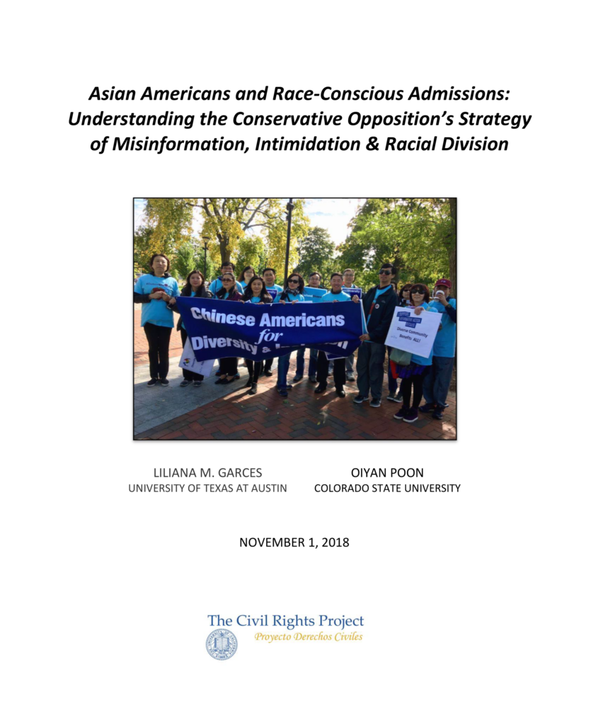Asian Americans and Race-Conscious Admissions: Understanding the Conservative Opposition’s Strategy of Misinformation, Intimidation & Racial Division