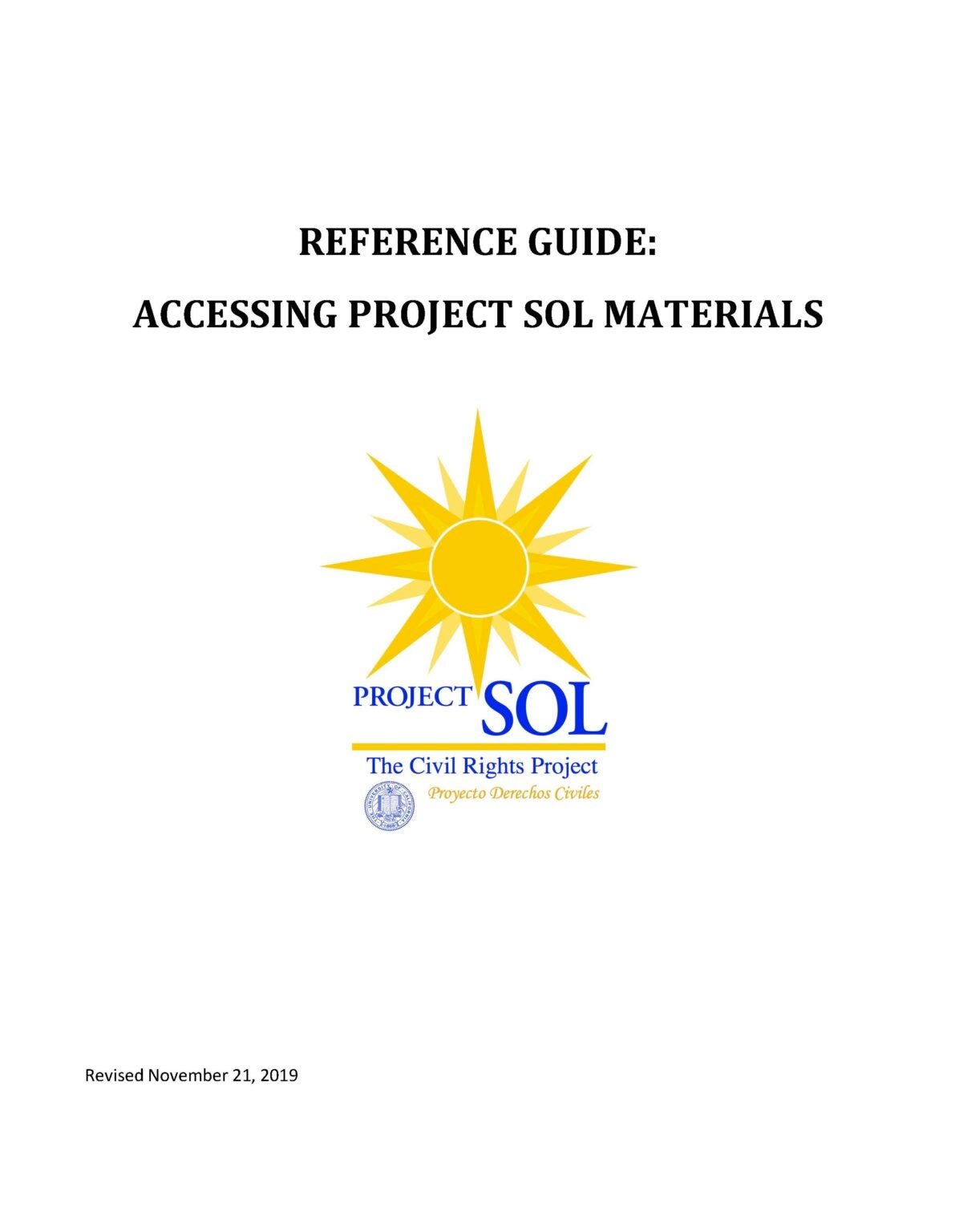 What is Project SOL? - The Civil Rights Project